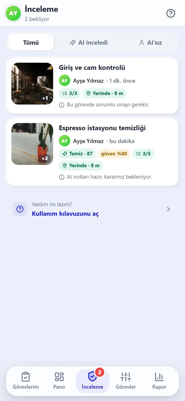 İki gönderimin beklediği inceleme kuyruğu